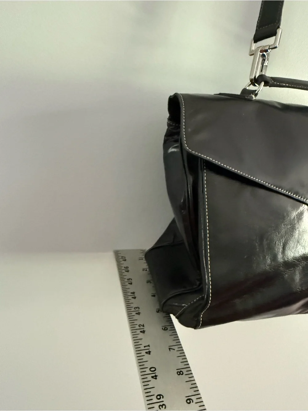 Vintage Antonio Melani black, leather briefcase bag satchel computer bag